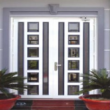 Cửa đi nhôm trắng sữa 2 canh